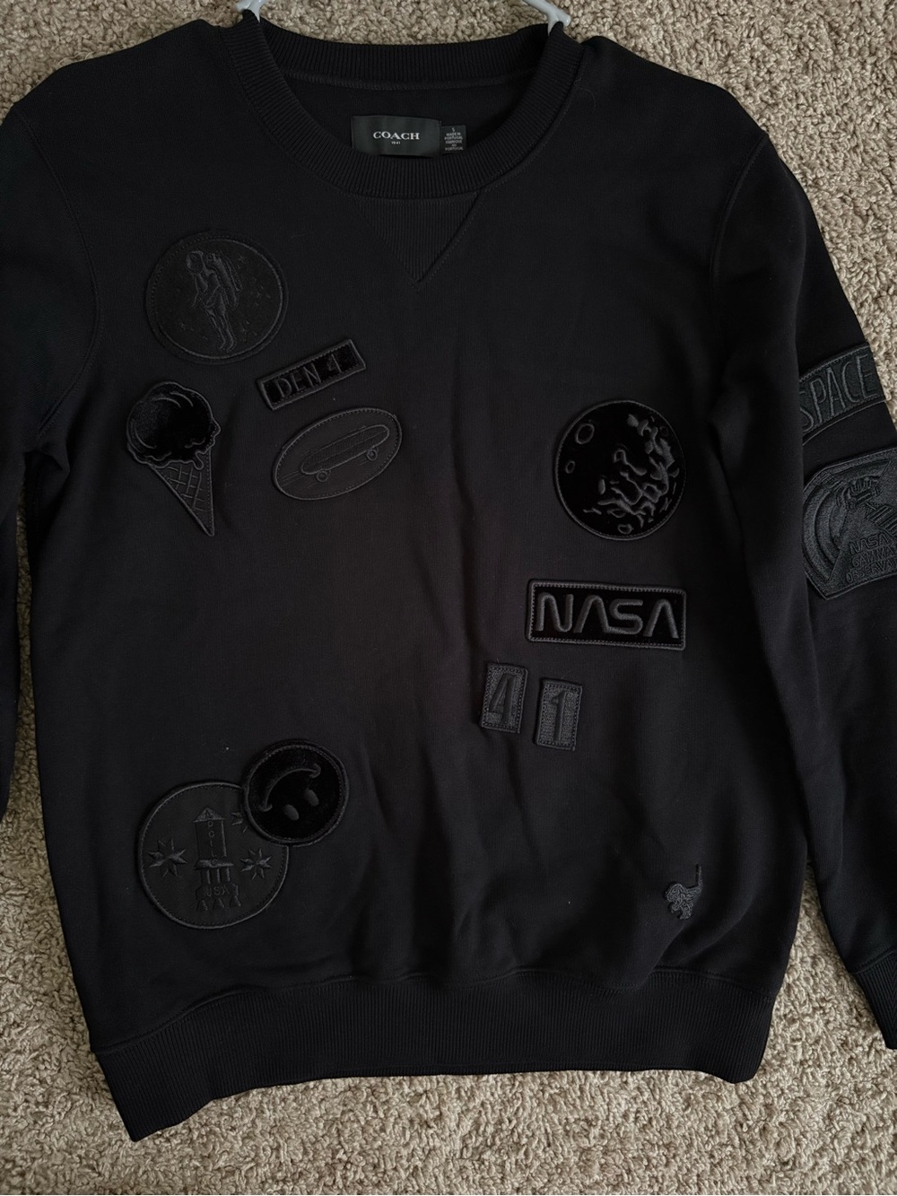 Coach sweatshirt crewneck space patches